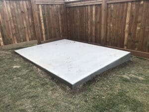 concrete pad